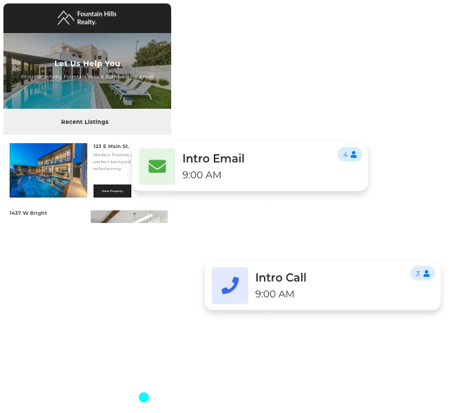 Automated drip campaigns in Wise Agent CRM for pre-built and custom follow-up emails and texts